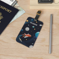 Personalized Outer Space Shuttle Travel Moon Stars
