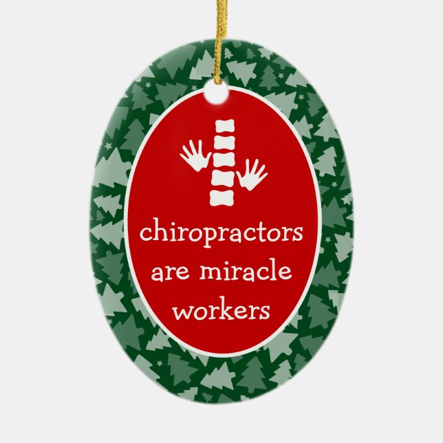 Personalized Oval Chiropractor Ornament (Front)