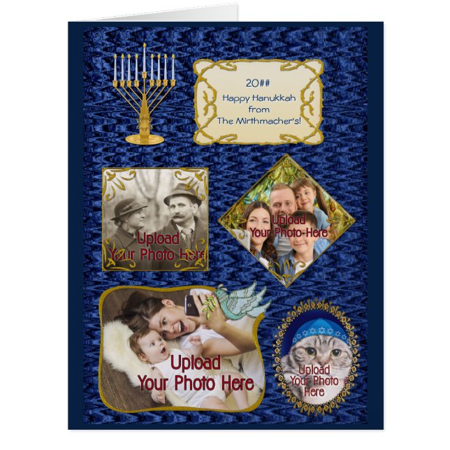 Personalized Oversized Hanukkah Photo Card (Front)