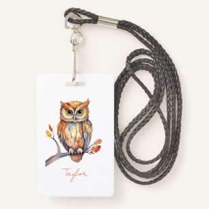 Personalized Owl Badge