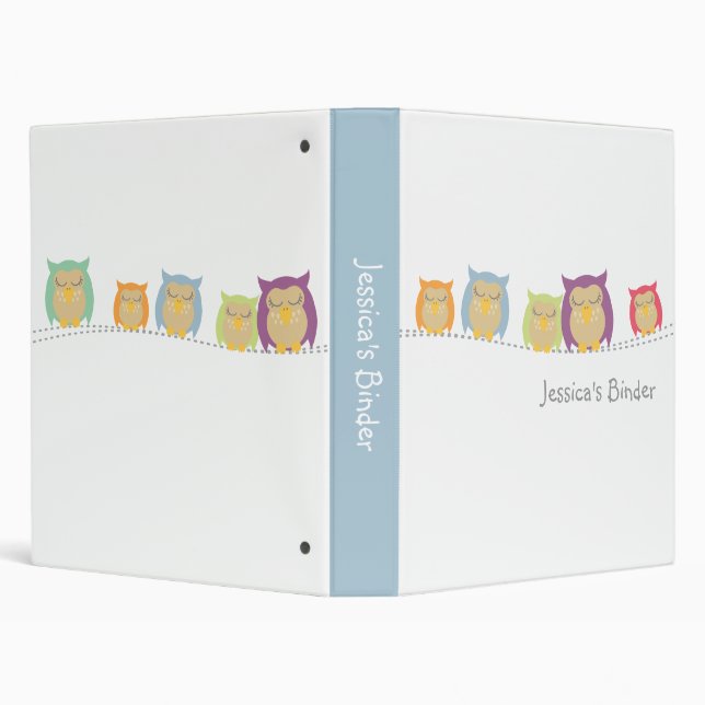 Personalized Owl Binder (Background)