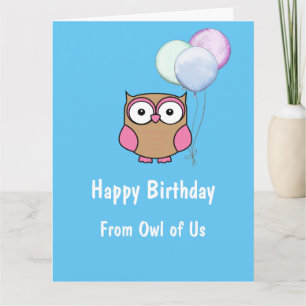 Personalized Owl Birthday Card from Group