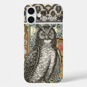 Personalized Owl Damask iPhone 7 case