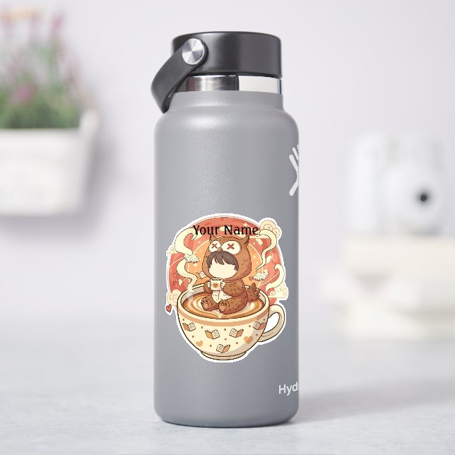 Personalized Owl Laptop Decal Waterproof Sticker (HydroFlask)