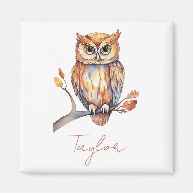 Personalized Owl Magnet (Front)
