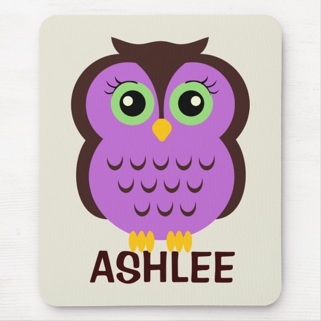 Personalized Owl Mousepad for Kids (Front)