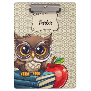 Personalized Owl School Clipboard