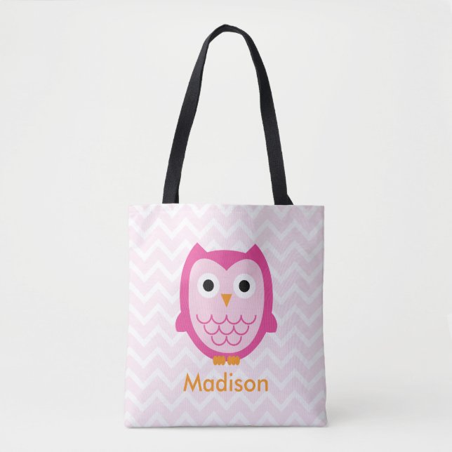 Personalized Owl Tote Bag (Front)