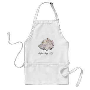 Personalized Oyster Watercolor Standard Apron