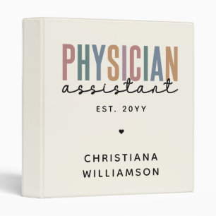 Personalized PA Physician Assistant Graduation Binder