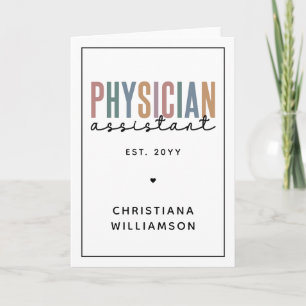 Personalized PA Physician Assistant Graduation Card