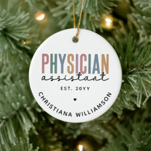 Personalized PA Physician Assistant Graduation Ceramic Ornament