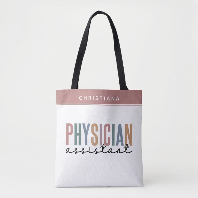 Personalized PA Physician Assistant Graduation Tote Bag (Front)