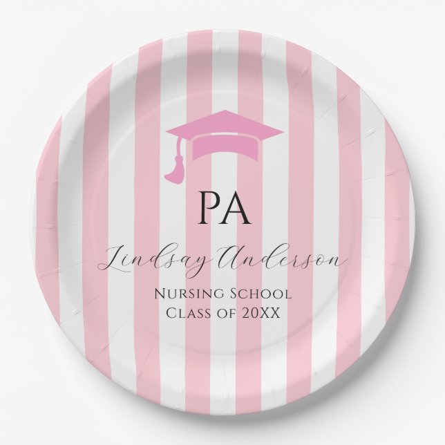 Personalized PA Physician Assistant Paper Plate (Front)