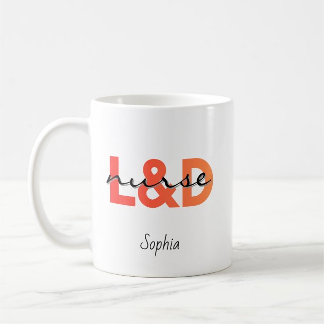 Personalized PACU Nurse Name Coffee Mug (Left)