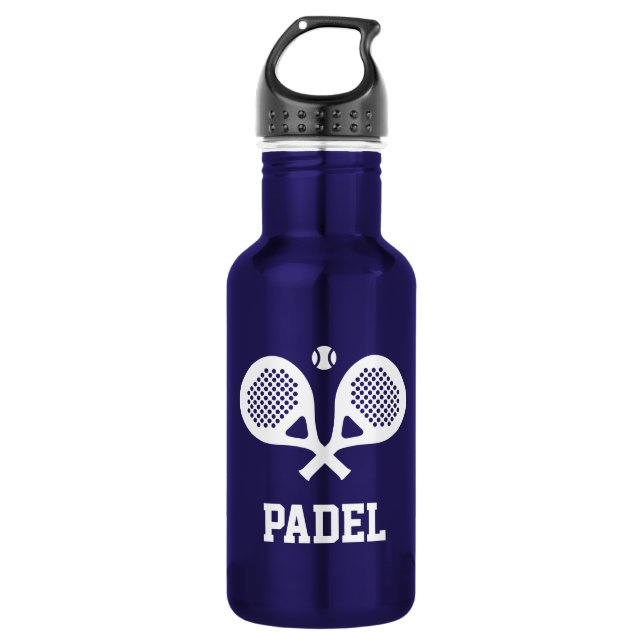 Personalized padel tennis racket sports 532 ml water bottle (Front)