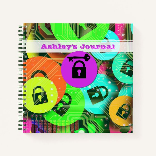 Personalized Padlock and Key Journal (Front)