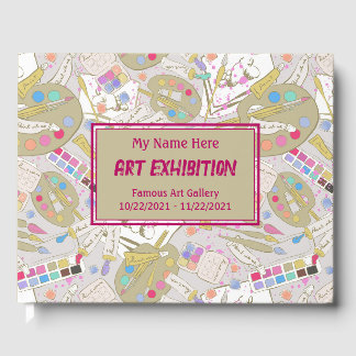 Personalized Paint Artist Exhibition Guest Book