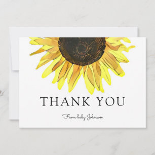 Personalized Painted Sunflower Thank You