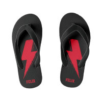 Personalized Pair of Lightning Flip Flops