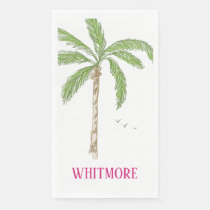 Personalized Palm Beach Palm Tree Napkin