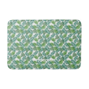 Personalized Palm tree Beach girly Bath Mat
