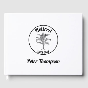 Personalized Palm Tree Retirement Memory Gift Guest Book