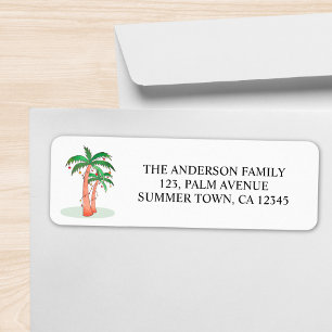 Personalized Palm Trees Tropical Return Address