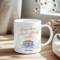 Personalized Pancake Lovers Mug Fun Breakfast Art