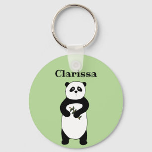 Personalized Panda Bear Keychain