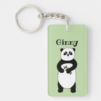 Personalized Panda Keychain
