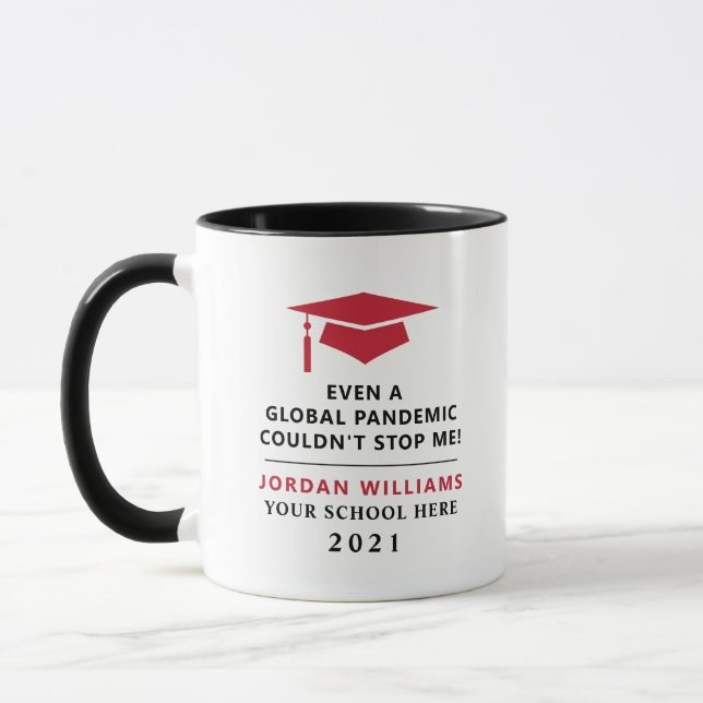 Personalized Pandemic - Graduate Class of 2021 Mug (Left)