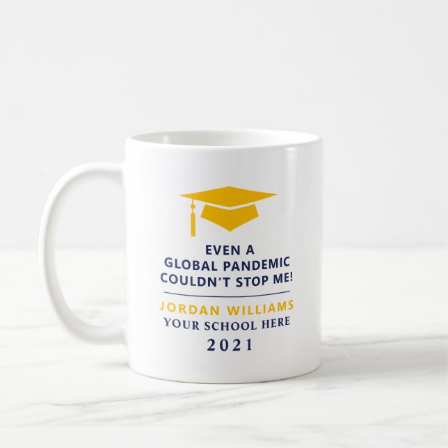 Personalized Pandemic - Graduate Class of 2021 Mug (Left)