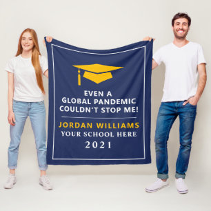Personalized Pandemic - Graduate Class of 2022 Fleece Blanket