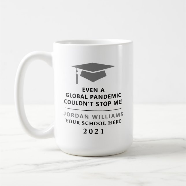 Personalized Pandemic - Graduate Class of 2022 Mug (Left)