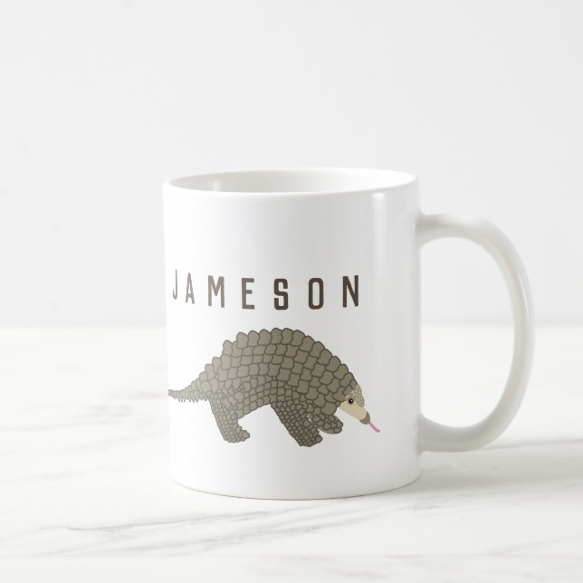 Personalized Pangolin Coffee Mug (Right)