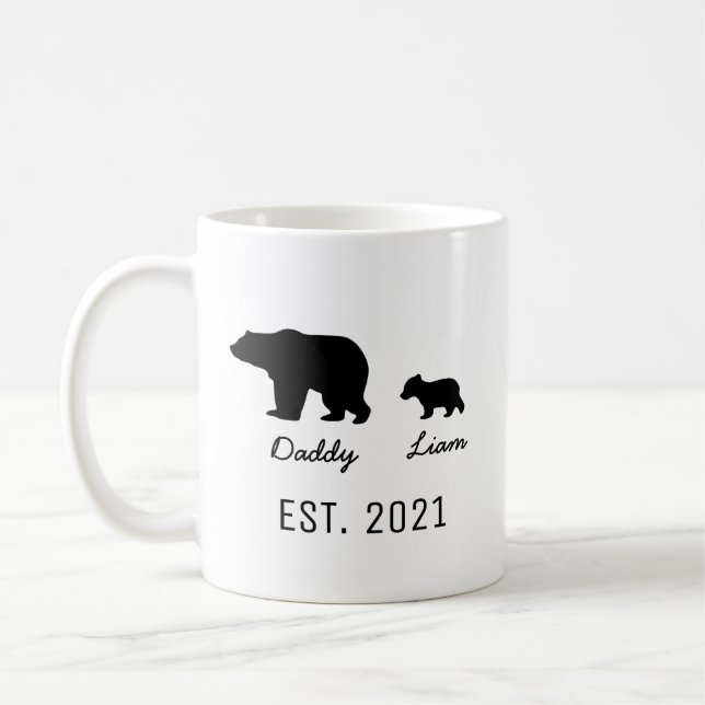 Personalized Papa Bear and Baby Bear Mug (Left)
