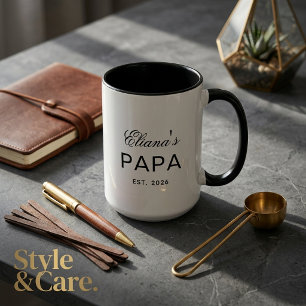 Personalized Papa Combo Mug Custom Text Gift Desig