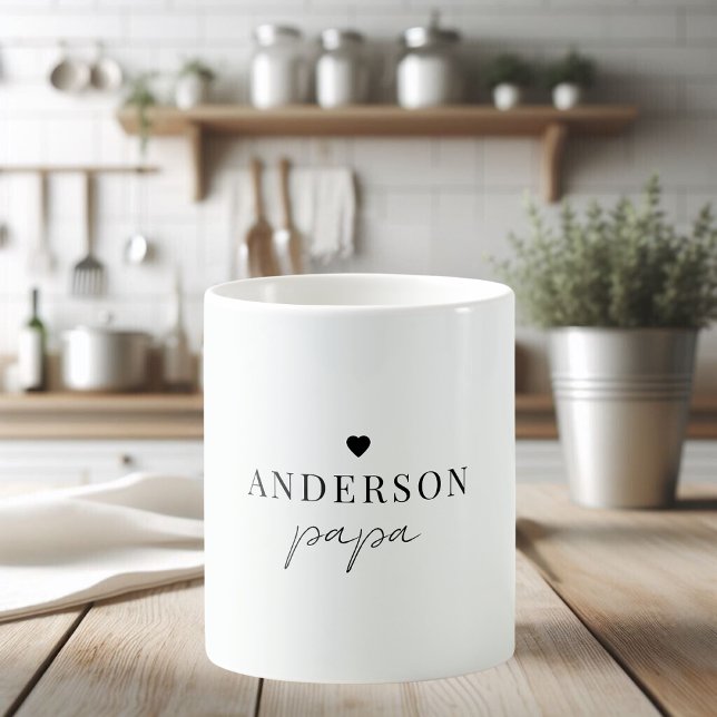 Personalized Papa Mug with Heart | Custom Name  (Creator Uploaded)