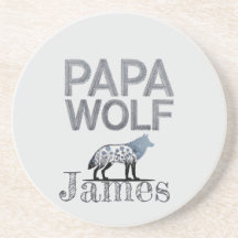 Personalized Papa Wolf Nature Silhouette