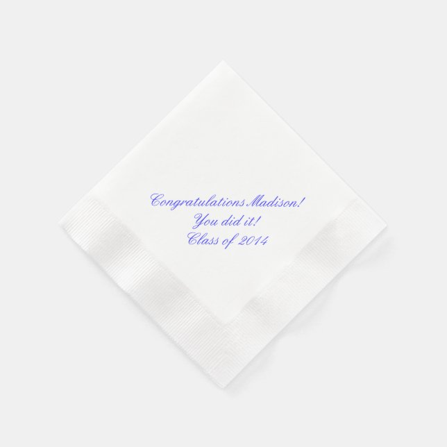 Personalized Paper Napkins (Corner)