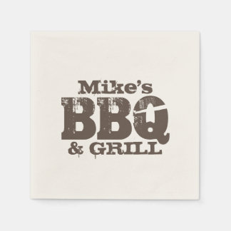 Personalized paper napkins for BBQ party