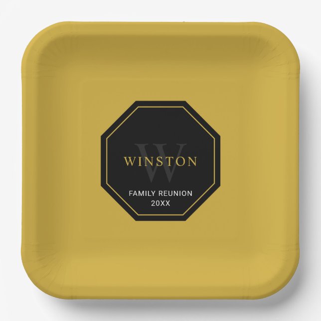 Personalized Paper Plate for Family Reunion (Front)