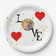 Personalized paper plate with Mommy and me Picture