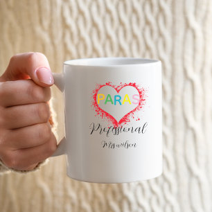 Personalized paraprofessional educator teacher coffee mug