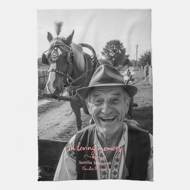 Personalized parastas  kitchen towel (Vertical)