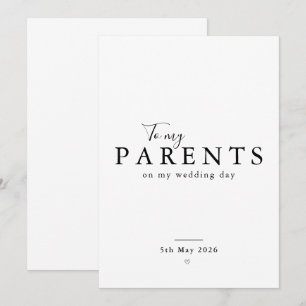 Personalized Parents Wedding Day Thank You Card