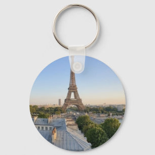 Personalized Paris City Skyline Souvenir Keychain