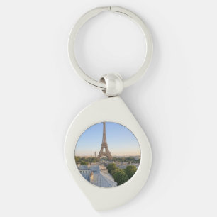 Personalized Paris City Skyline Souvenir Keychain