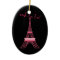 Personalized Paris Eiffel Tower Christmas Ornament